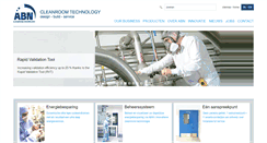 Desktop Screenshot of abn-cleanroomtechnology.com